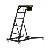 Garvee Adjustable High-Top Automotive Creeper Seat - 400 lbs Capacity Mechanic Work Seat, 49" to 69" Extendable Design with Locking Wheels and Tool Tray for Under-Hood and Engine Repairs, Trucks, and Garage Use, Black - Black