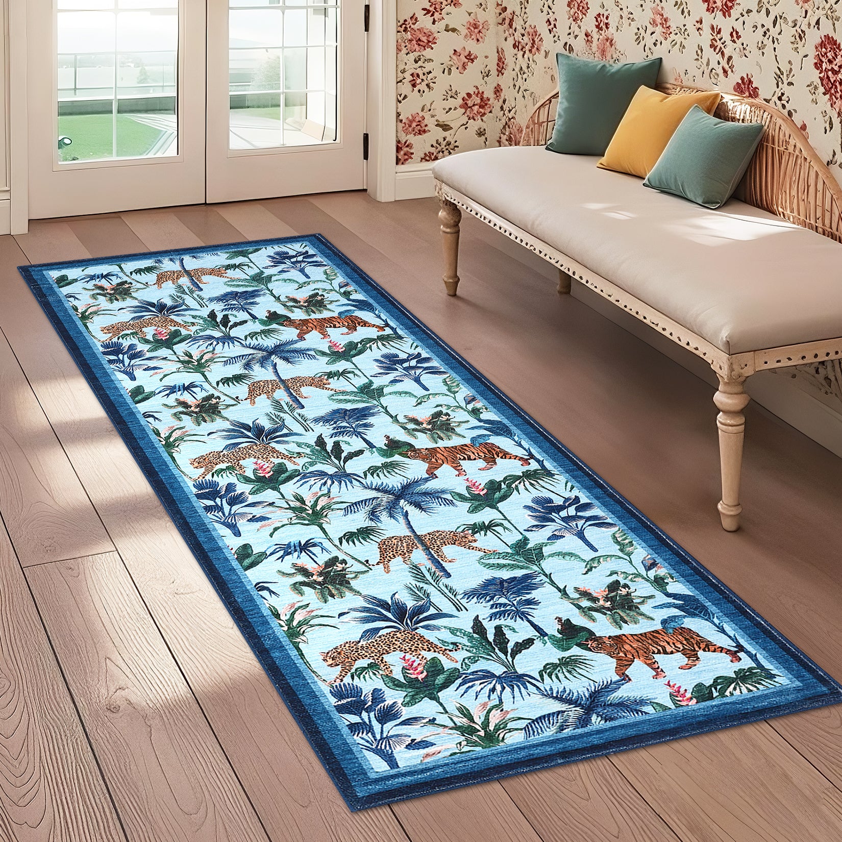 Garvee Tiger Runner Rug 2x6 Washable Non-Slip Low Pile Polyester Indoor ...