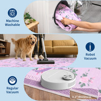 Garvee Modern Bowknot Printed Runner Rug 2x6 ft, Soft Low Pile, Washable Polyester, Non-Shedding, Foldable, Indoor Bedroom Living Room Bathroom