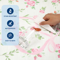 Garvee Modern Bowknot Printed Area Rug Indoor Soft Low Pile Washable Polyester Non-Shedding Foldable Bedroom Living Room Bathroom 10x13 ft