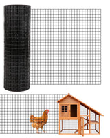 GARVEE 3'x100' Hex Mesh Fence - Galvanized Steel, Rust-Resistant w/Smooth Edges for Gardens & Coops (Small Animal Proof) - Black