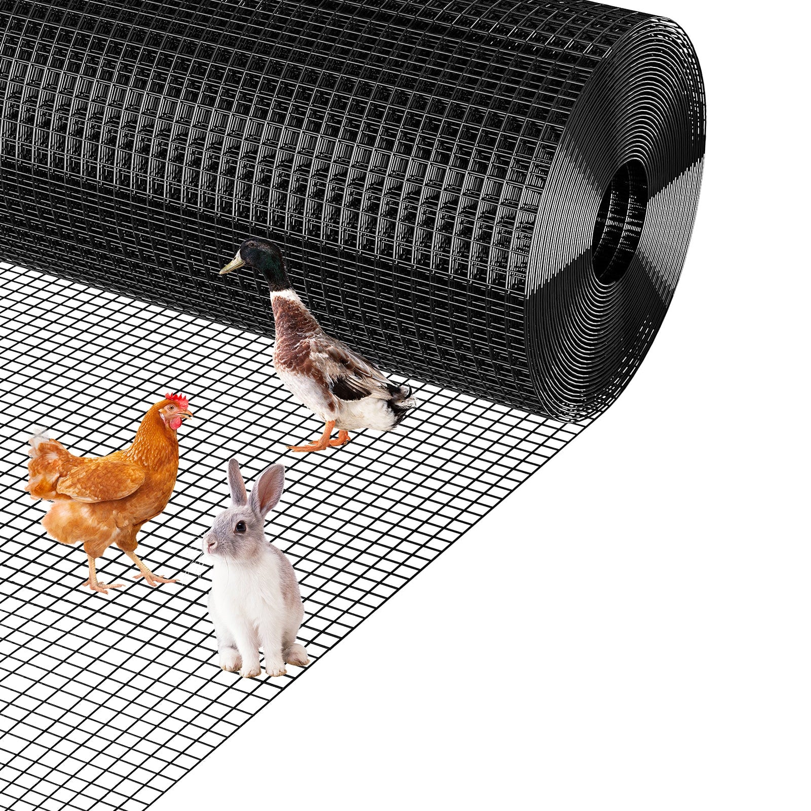 GARVEE 4'x100' Hex Wire Mesh Roll - Galvanized Steel, Rust-Resistant w/Smooth Edges for Chicken Coops & Gardens (Small Animal Proof)