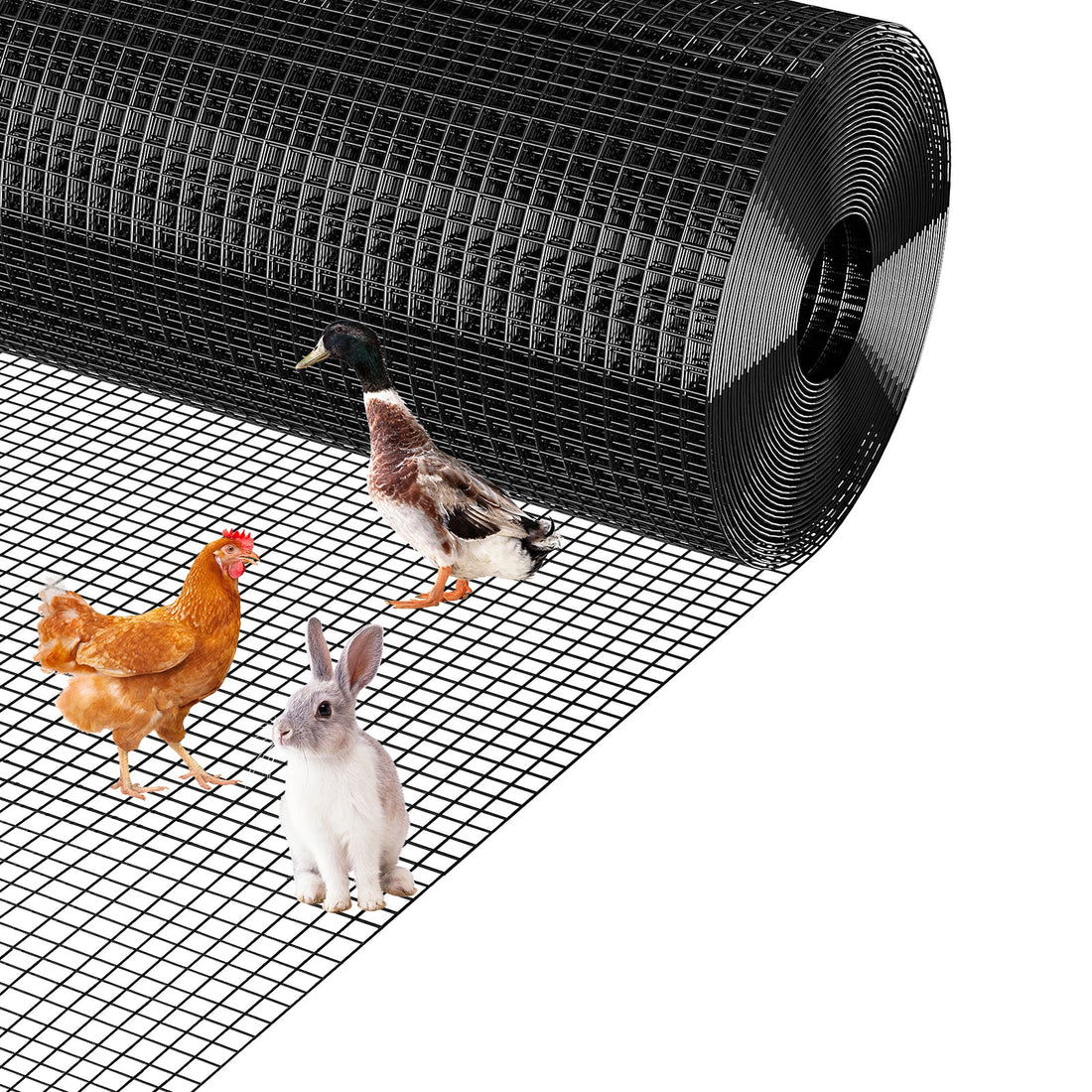 GARVEE 4'x100' Hex Wire Mesh Roll - Galvanized Steel, Rust-Resistant w/Smooth Edges for Chicken Coops & Gardens (Small Animal Proof)