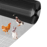 GARVEE 4'x100' Hex Wire Mesh Roll - Galvanized Steel, Rust-Resistant w/Smooth Edges for Chicken Coops & Gardens (Small Animal Proof) - Black