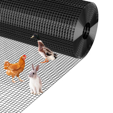 GARVEE 4'x100' Hex Wire Mesh Roll - Galvanized Steel, Rust-Resistant w/Smooth Edges for Chicken Coops & Gardens (Small Animal Proof)