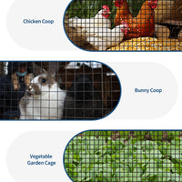 GARVEE 4'x100' Hex Wire Mesh Roll - Galvanized Steel, Rust-Resistant w/Smooth Edges for Chicken Coops & Gardens (Small Animal Proof)