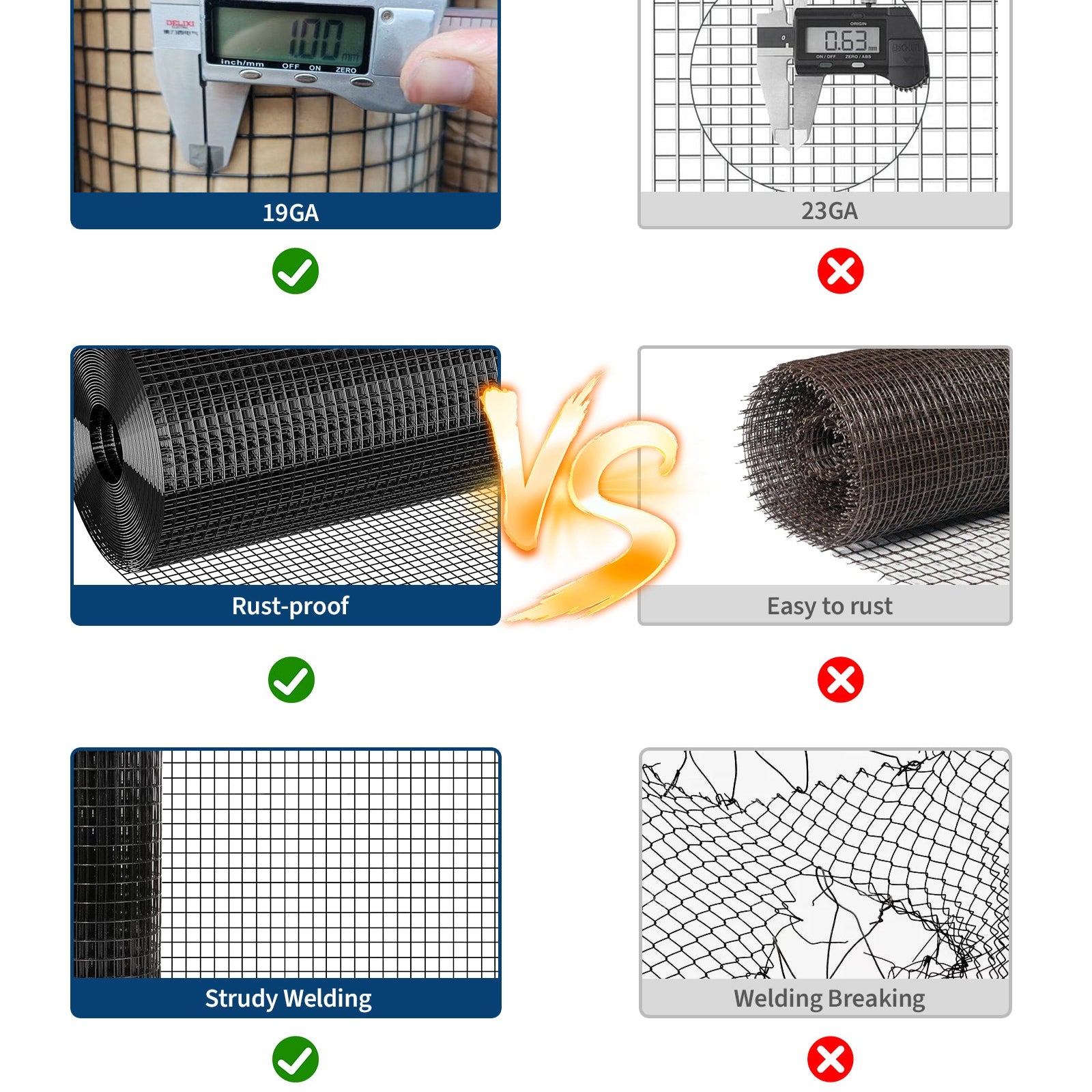 GARVEE 4'x100' Hex Wire Mesh Roll - Galvanized Steel, Rust-Resistant w/Smooth Edges for Chicken Coops & Gardens (Small Animal Proof)