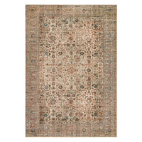 Garvee Persian Beige Camel 8x10 Vintage Floral Boho Area Rug Large Washable Non-Slip Low Pile Faux Wool for Living Room Bedroom