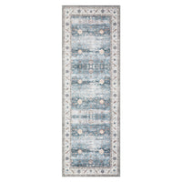 Garvee Washable Runner Rug Floral Accent Non-Shedding Low Pile Carpet 2x6 Green