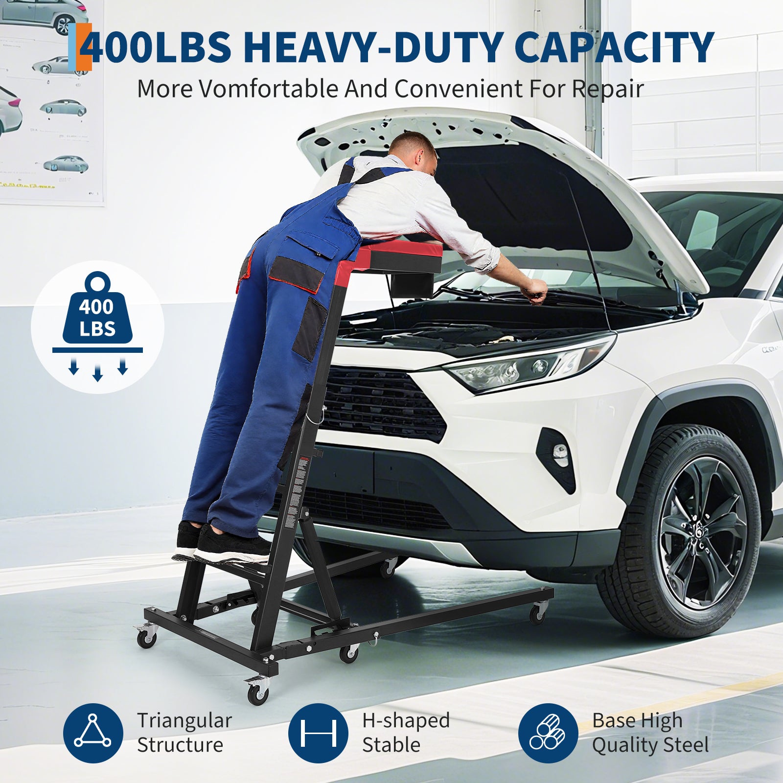 Z-Creeper Seat - Adjustable Heavy-Duty Comfort | Garvee
