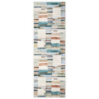 Garvee 2' x 6' Distressed Patchwork Runner Rug, Washable Non-Slip Soft Low-Pile Geometric Rug for Hallway, Kitchen & Entryway, Colorful