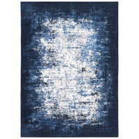 Garvee Large Area Rugs 9x12 Blue Washable Stain-Resistant Low Pile Indoor Floor Mat for Dining Room Bedroom Living Room