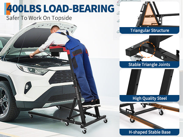 Automotive Engine Creeper In Use