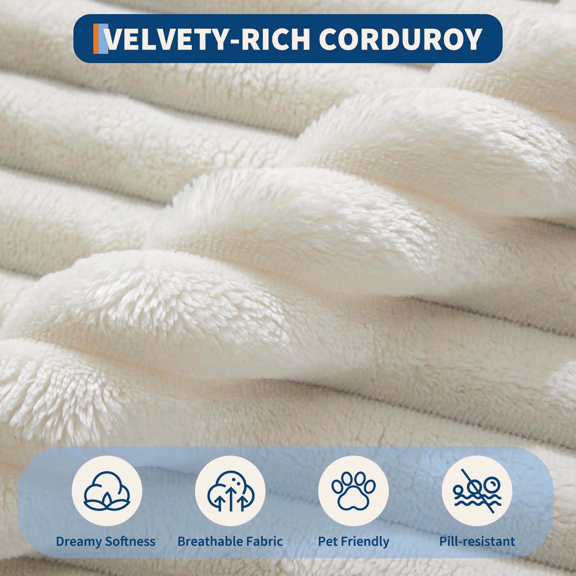 Garvee Oversized 61'' Corduroy Chaise Lounge Chair, Boneless Couch Cloud Sleeper Sofa Bed with High-Density Foam, 4 Plush Pillows & Armrests, No Assembly, for Living Room, Bedroom, Beige