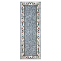 Garvee 2x6 Floral Kitchen Runner Rug Washable Non Slip Soft Grey for Hallway Bathroom Entryway