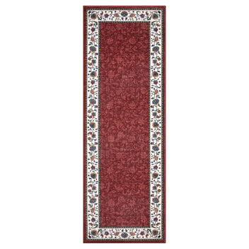 Garvee 2x6 Floral Kitchen Runner Rug Washable Non Slip Throw Runner for Hallway, Laundry, Bathroom, Bedside, Entryway, Red