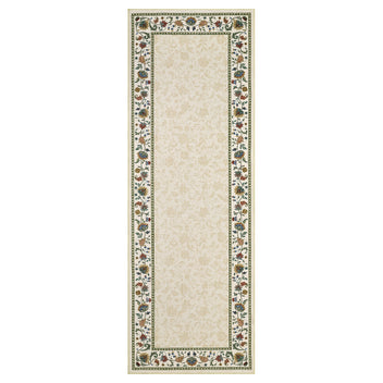 Garvee Washable 2x6 Runner Rug Non Slip Floral Hallway Kitchen Runner Low Pile Vintage Floor Carpet Beige