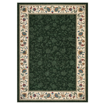 Garvee 6x9 Green Vintage Floral Print Rug for Living Room, Bedroom, Dining Room - Low Pile, Non Slip, Indoor Carpet