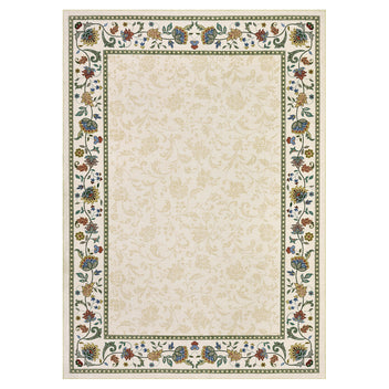Garvee 6x9 Beige Rugs Vintage Floral Print Non Slip Indoor Area Rug for Living Room Bedroom Dining Room