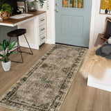 Garvee Camel Washable Runners Boho 2x6 Kitchen Runner Rugs Bathroom Runner Rug Carpet Runners - Camel