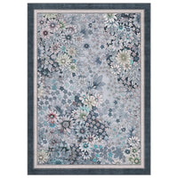 Garvee Washable 9x12 Area Rug Non-Slip Boho Floral Vintage Low Pile Faux Wool Durable Soft for Living Room Bedroom Kids Playroom