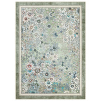 Garvee Washable 10x13 Area Rugs Boho Floral Vintage Low Pile Non Slip Large Rug Green for Living Room Bedroom Dining Room Kids Playroom
