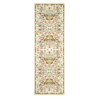 Garvee Butterfly Floral Runner Rug for Hallway 2x6 Farmhouse Carpet Runner, Stain-Resistant Thin Bedside Rug, Vintage Print Indoor Floor Carpet for Kitchen, Laundry Room, Bedroom, Beige