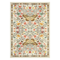 Garvee Washable Farmhouse Rug 5x7 Non-Slip Floral Butterfly Bedroom Carpet, Stain-Resistant Ultra-Soft Low Pile Floor Rug, Easy Cleaning Foldable Indoor Mat for Living Room, Kitchen, Office, Beige