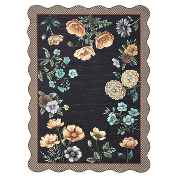 Garvee Floral Area Rug 5x7 Botanical Print Low Pile Washable Stain Resistant Non-Slip TPE Rubber Backing Living Room Bedroom Nursery