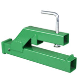 Garvee Clamp On Trailer Hitch 2" Ball Mount Receiver Adapter Bucket Trailer Hitch Compatible with Deere Tractor Bucket Forklift Heavy-Duty Steel Rust-Resistant Finish - Green