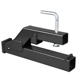 Garvee Clamp On Trailer Hitch 2" Ball Mount Adapter Compatible With Deere Bobcat Tractor Bucket Black 18"x2.5"x7" - Black