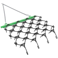 Garvee 4x4 FT ATV Chain Drag Harrow with 1/2 Inch Tines, Heavy-Duty Steel, Adjustable Tow Bar, Compatible with 2" Hitch, Lawn & Farm Use