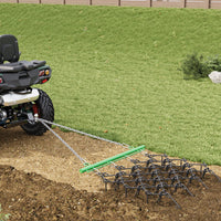 Garvee Heavy Duty Drag Harrow 4x4 FT 3/8" Tines Steel Powder Coated Adjustable Drawbar ATV UTV Lawn Tractor Soil Prep