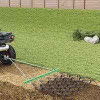Garvee Heavy Duty Drag Harrow 5x4.5 FT 3/8" Tines Durable Steel Adjustable Drawbar for ATV UTV Lawn Tractors Soil Leveling Grading Pastures