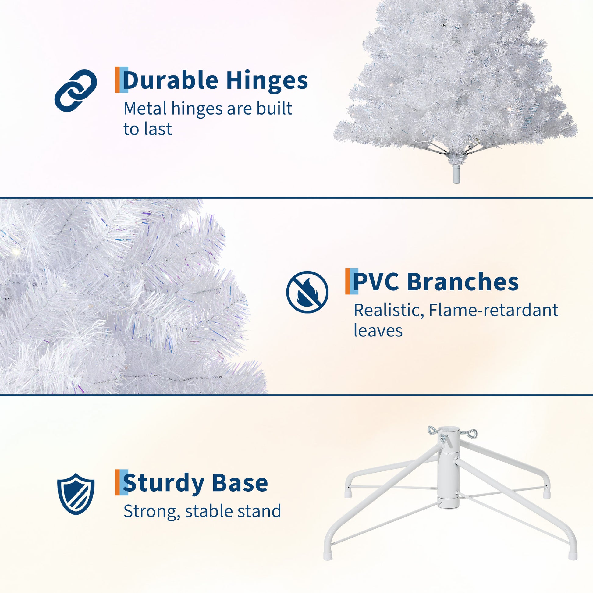 Garvee 7.5ft Prelit Christmas Tree, Rose Gold Tinsel Christmas Tree with 450 Dual-color LED Lights & Sturdy Stand, Sparkle Xmas Decorations for Homes Offices, Parties