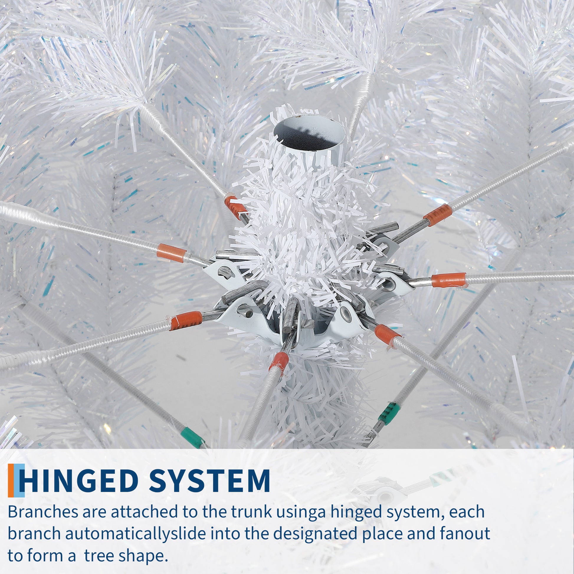 Garvee 9ft Prelit Christmas Tree, Rose Gold Tinsel Christmas Tree with 800 Dual-color LED Lights & Sturdy Stand, Sparkle Xmas Decorations for Homes Offices, Parties