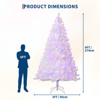 Garvee 9ft Prelit Christmas Tree, Rose Gold Tinsel Christmas Tree with 800 Dual-color LED Lights & Sturdy Stand, Sparkle Xmas Decorations for Homes Offices, Parties