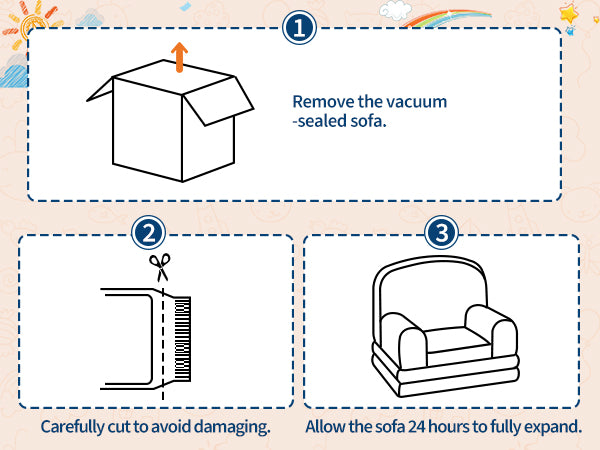 Garvee Foldable Lambswool Toddler Couch in Semi-Circular Design for Reading and Playroom, Grey