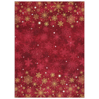 Garvee Christmas Snowflake Red 8x10 Feet Washable Foldable Non-Slip Rug (Low Pile), Pet & Child Friendly Carpet for Living Room, Bedroom Holiday Decoration