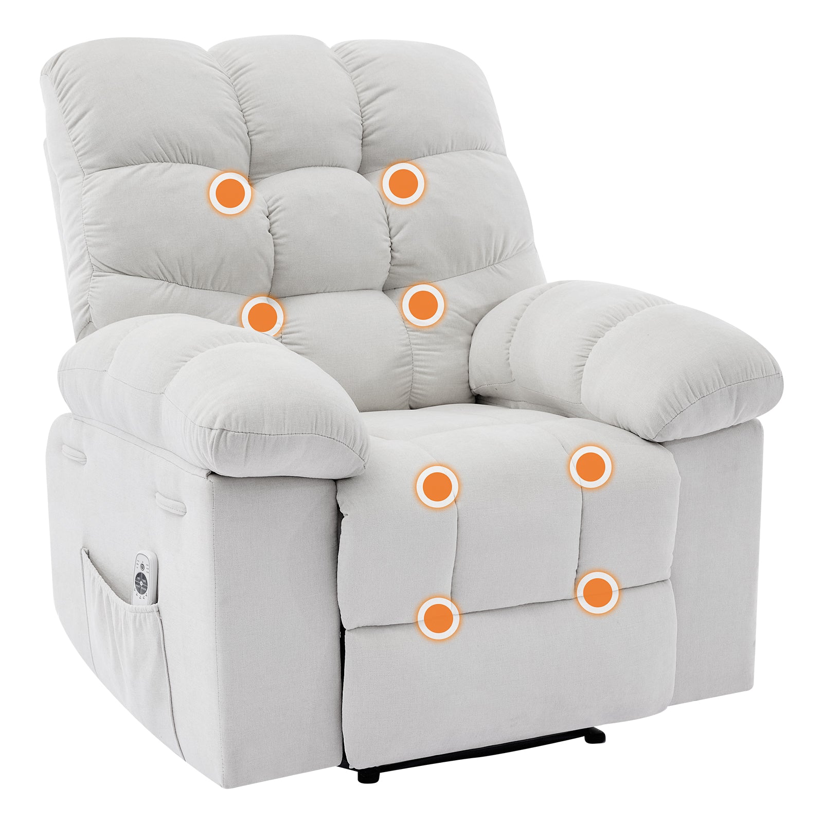 Garvee Recliner Chair Wide Rocker Chair with Massage and Heat ...
