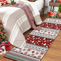 Garvee Christmas 2x8 Runner Rug Vintage Boho Medallion Non-Slip Washable Rubber Backing Low Pile Lightweight Foldable for Hallway Bedroom Kitchen