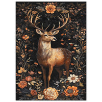Garvee Christmas Black 5x7 Rugs, Washable Area Rug with Christmas Elk Statue for Bedroom, Living Room, Office, Red Ultra-Thin Non-Slip Carpet