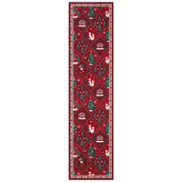 Garvee Christmas Kitchen Runner Rug 2x8, Non-Slip, Washable Low Pile, Polyester, Durable Soft Faux Wool, Red, Hallway Bedroom Entryway