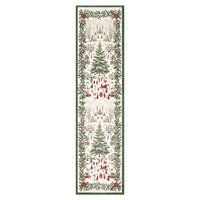 Garvee Christmas Runner Rug 2x6 Red Polyester Non-Slip Soft Faux Wool Washable Foldable Holiday Decor for Living Room Hallway