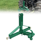 Garvee 3 Point Trailer Hitch 2" Receiver Towing Ball 10,000Lb Capacity Powder-Coated Steel Quick Hitch Compatible Category 1 Tractors Heavy Duty Industrial Use - Green