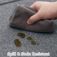 Garvee Indoor Area Rug Weather Resistant Easy to Clean Non Slip Stain Resistant Grey 8x10Ft