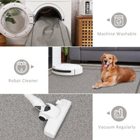 Garvee Indoor Area Rug Weather Resistant Easy to Clean Ultra Thin Non Slip Stain Resistant Floor Mat for Dining Room Bedroom Beige 2x6Ft