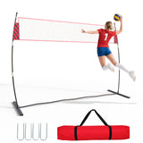 Garvee Portable Volleyball Net System – 12FT, Adjustable Height, Freestanding Design for Backyard, Beach, Indoor & Outdoor, Easy Setup for Kids & Adults, Ideal for Serving & Hitting Drills, Practice – 12-foot Integrated