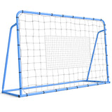 Garvee 6x4 Ft Adjustable Multi-Sport Rebounder Net - Heavy Duty Pitchback Trainer for Soccer, Baseball & Football - Angle Adjustable for Backyard Training - Blue