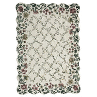 Garvee Floral Irregular Edge Carpet Non Slip Washable Boho Vintage Entry Rug 9x12ft Beige